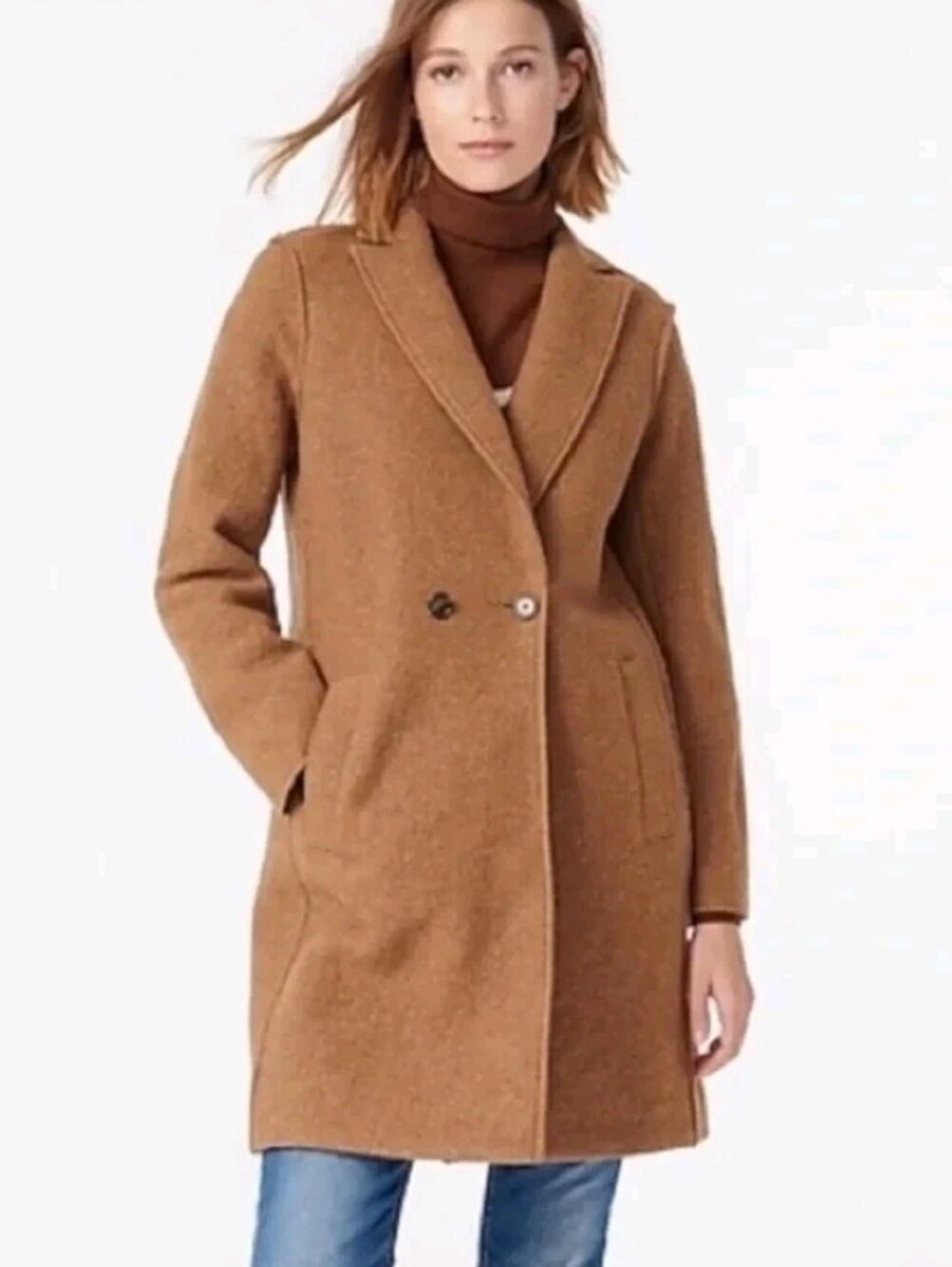J Crew Daphne Italian Boiled Wool Coat 0 Brown